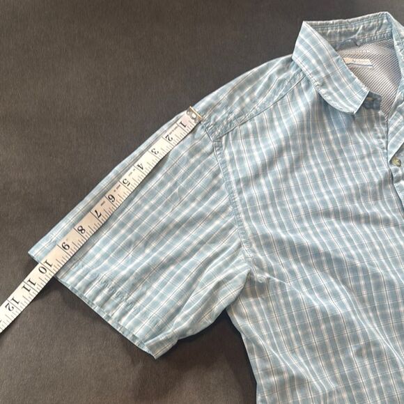 Men's Columbia Omni-Shade Blue Checkered Short Sleeve Shirt Size M - Picture 11 of 11